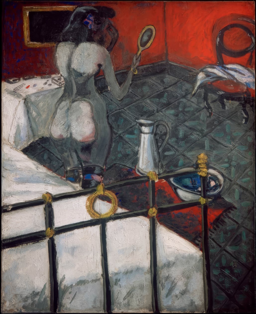 Akt mit kupfernem Bett von Auguste Chabaud