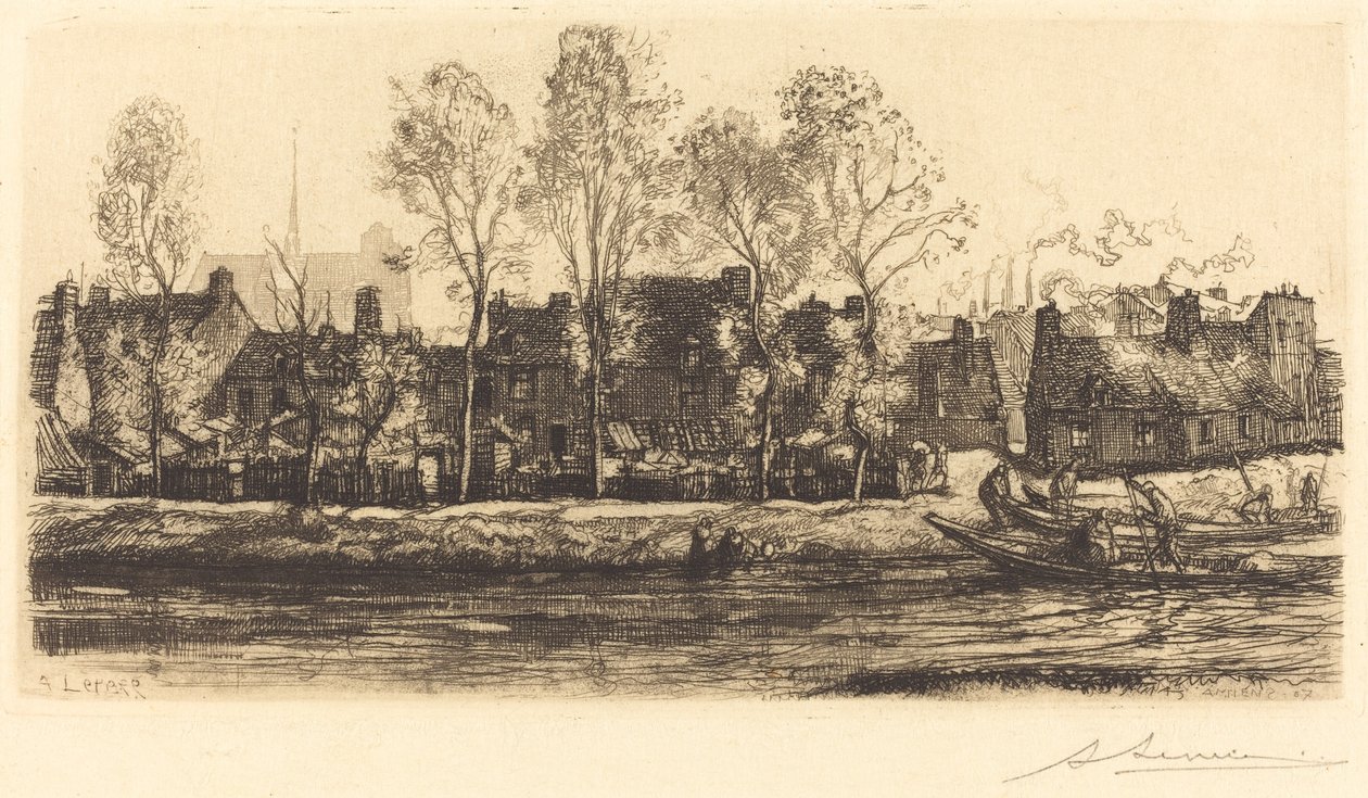 Ufer der Somme bei Amiens von Auguste Lepere