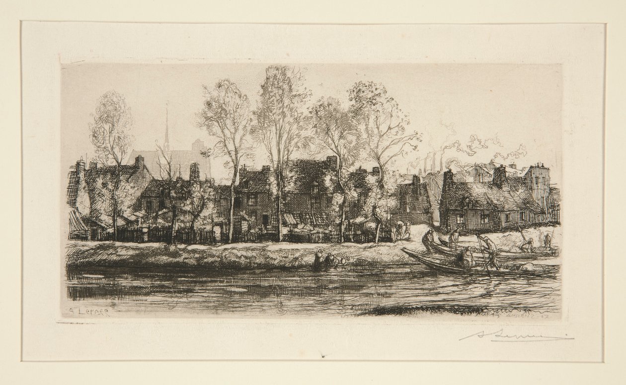Ufer der Somme bei Amiens von Auguste Lepere