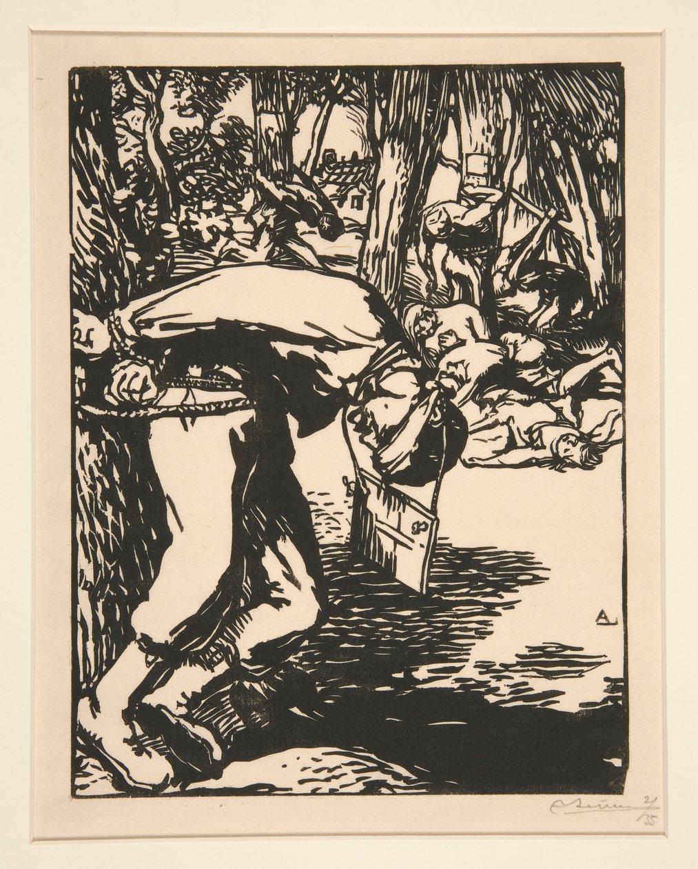 Die Freischärler, aus La Guerre de 1914, erste Serie, Nr. 11 von Auguste Lepere