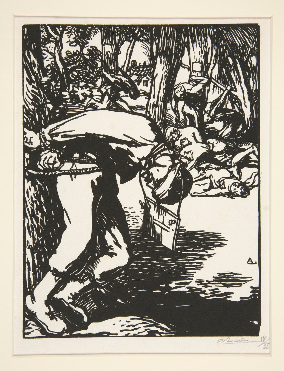 Die Freischärler, aus La Guerre de 1914, erste Serie, Nr. 11 von Auguste Lepere