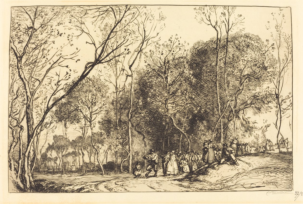 Sommer in Saint-Martin, die vergangenen Hochzeiten (Ete de la Saint-Martin, la noce qui passe) von Auguste Lepere