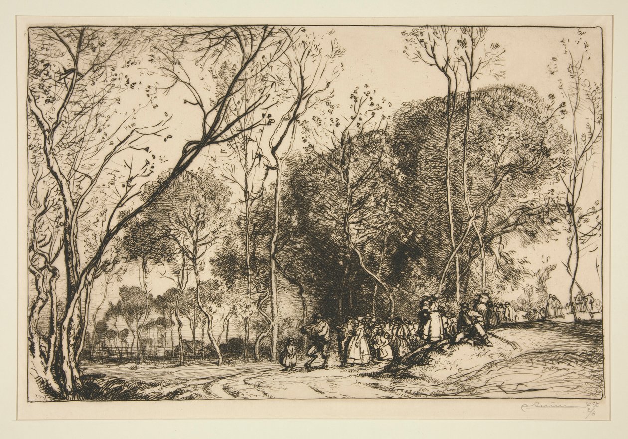 Sommer in Saint-Martin, die vergangenen Hochzeiten von Auguste Lepere