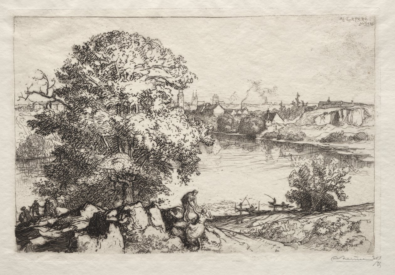 Angers: Der Teich St. Nicolas von Auguste Louis Lepère