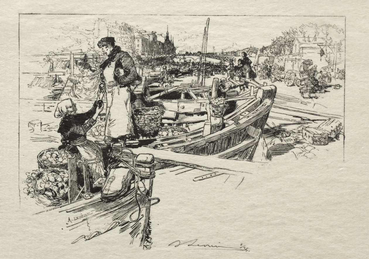 Der Apfelmarkt, Nr. 1 von Auguste Louis Lepère