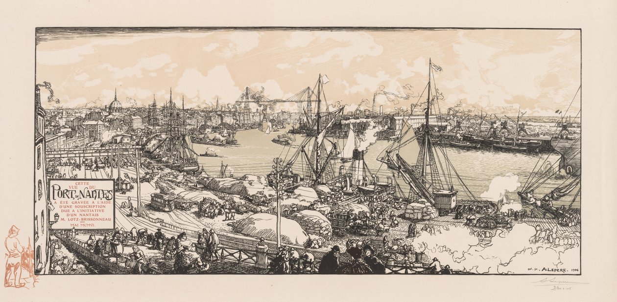 Der Hafen von Nantes von Auguste Louis Lepère