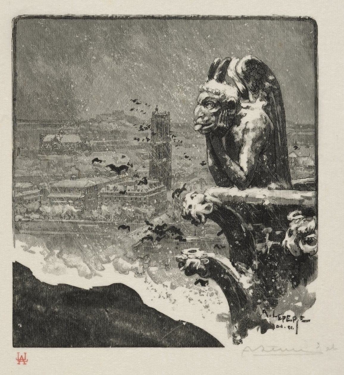 Le Stryge de Notre Dame von Auguste Louis Lepère