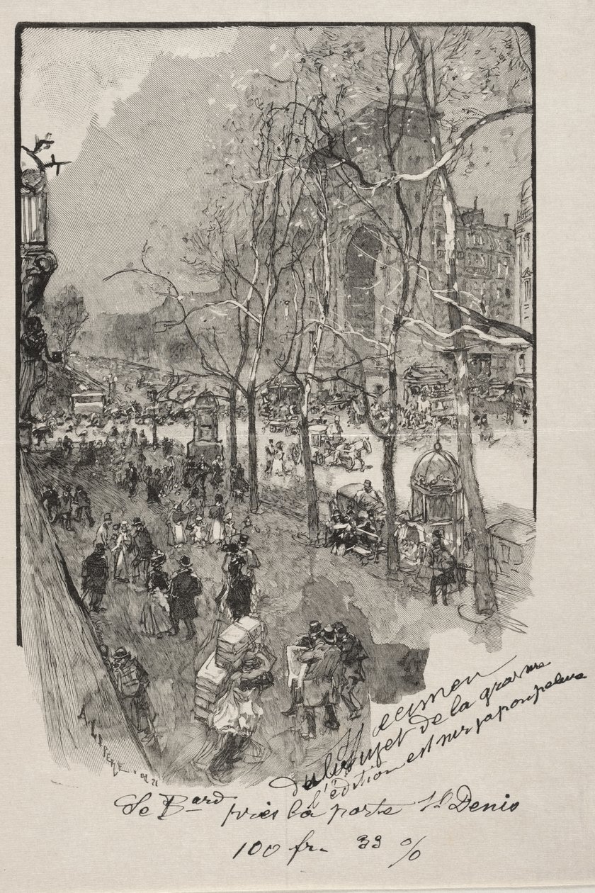 Les Boulevards, prèes de la Porte St. Denis von Auguste Louis Lepère