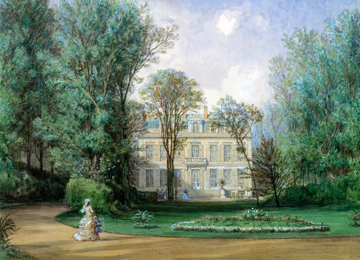 Das Hotel Rainbeaux, Avenue des Champs Elysees und 57 Rue de Ponthieu, Paris, 1868 von Auguste Paul Charles Anastasi