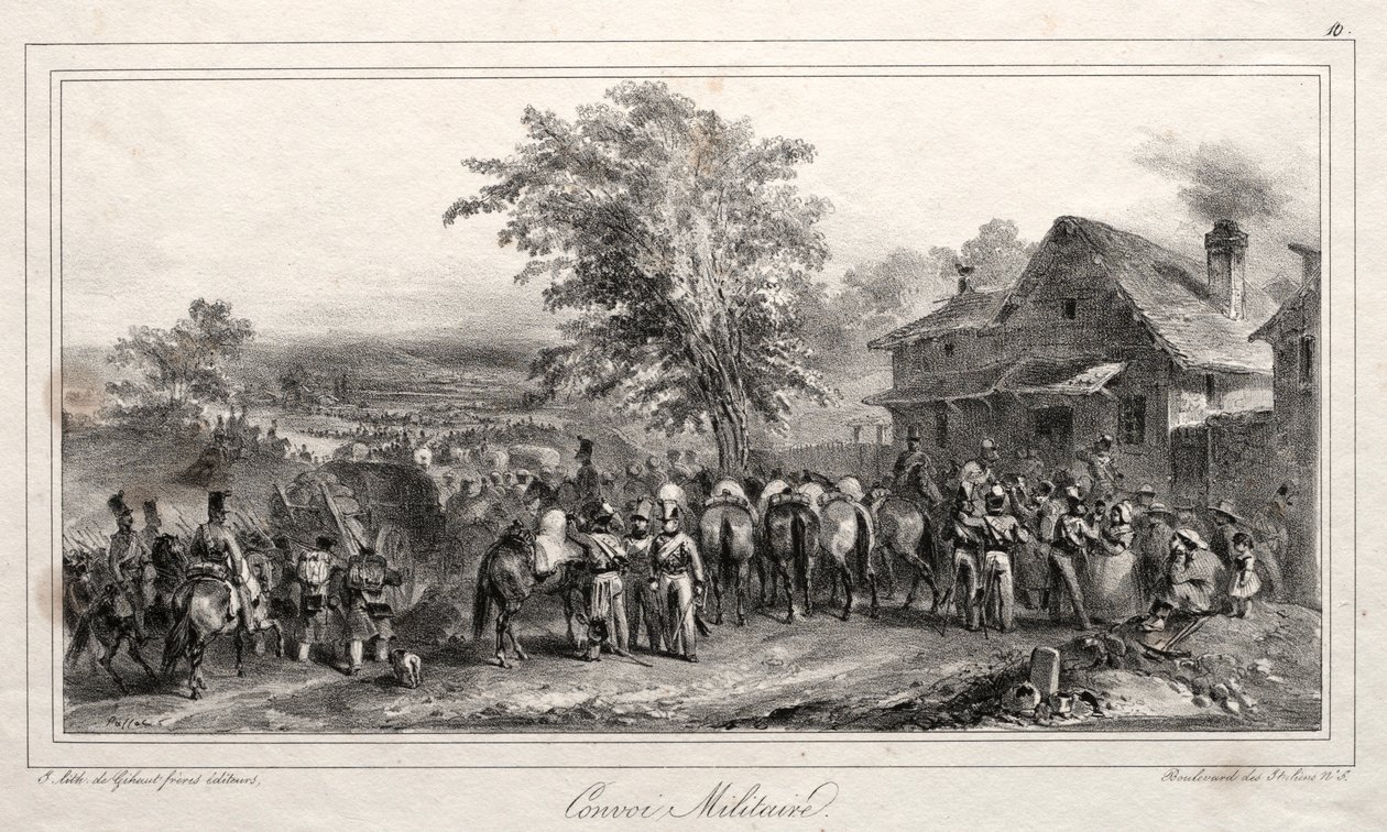 Album für 1831: Militärkonvoi, 1831 von Auguste Raffet