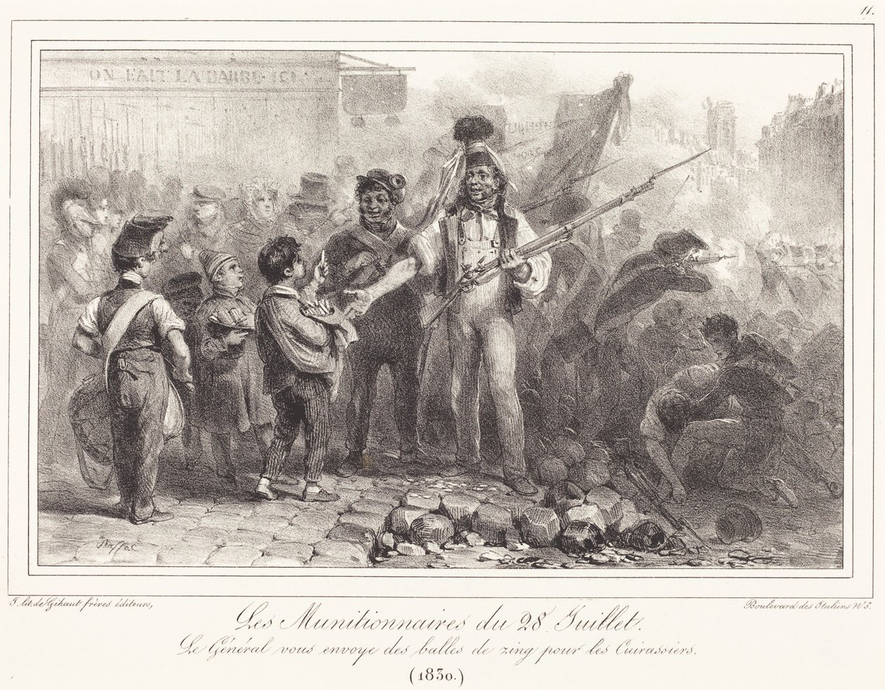 Die Munitionsarbeiter vom 28. Juli von Auguste Raffet