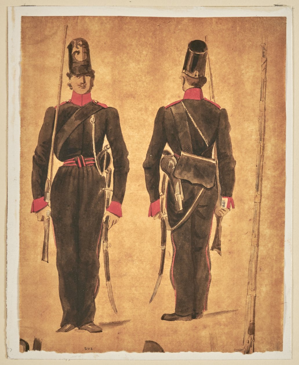 Studie einer Militäruniform: Artillerie von Auguste Raffet