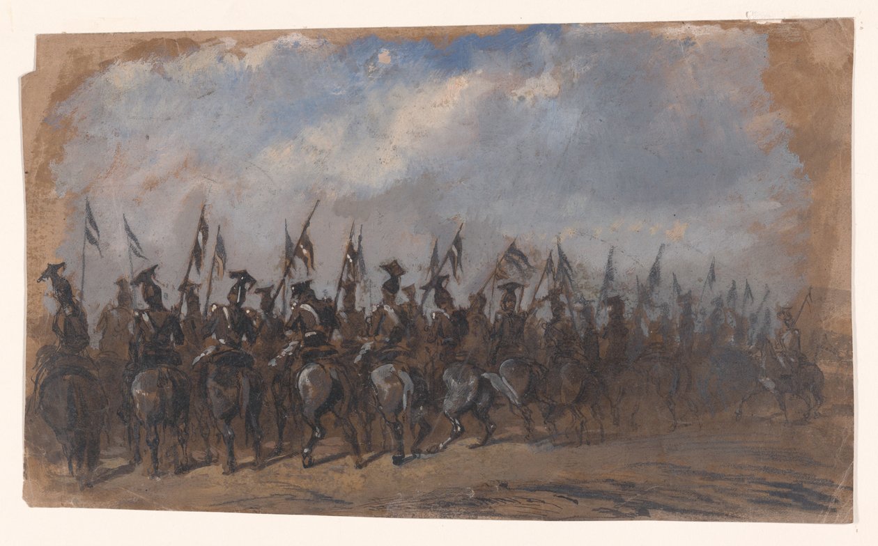 Schwadron von Lanzenträgern von Auguste Raffet