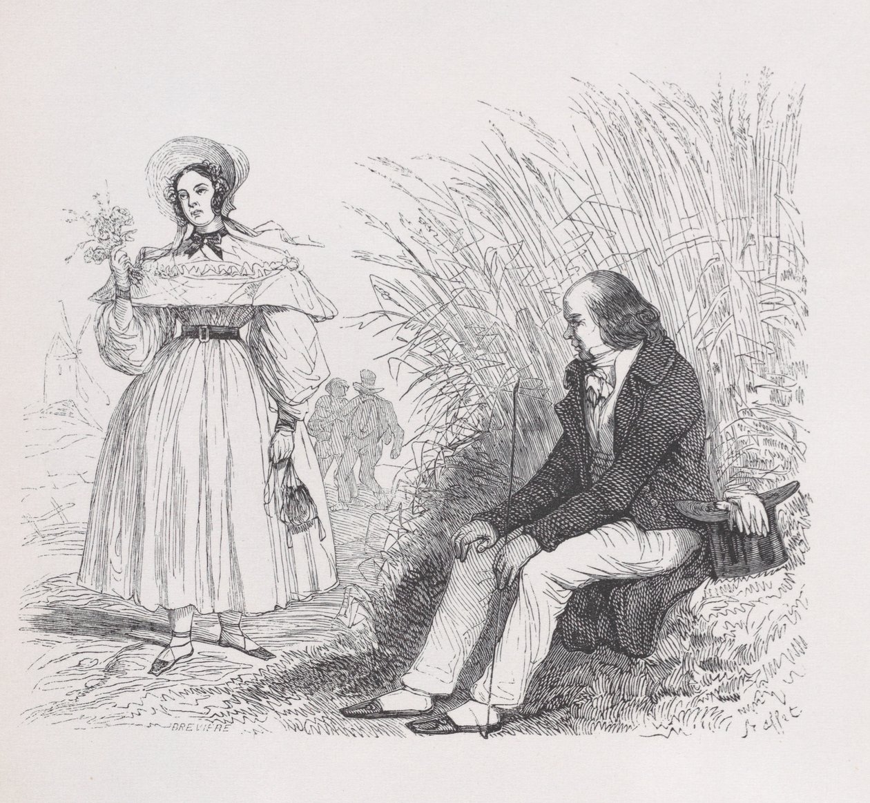 Die Tochter des Volkes aus den Gesammelten Werken von Béranger, 1836 von Auguste Raffet