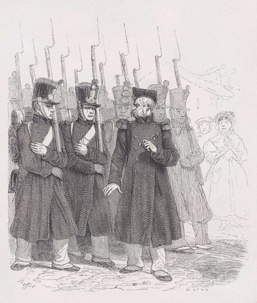 Der alte Korporal aus den gesammelten Werken von Béranger, 1836 von Auguste Raffet