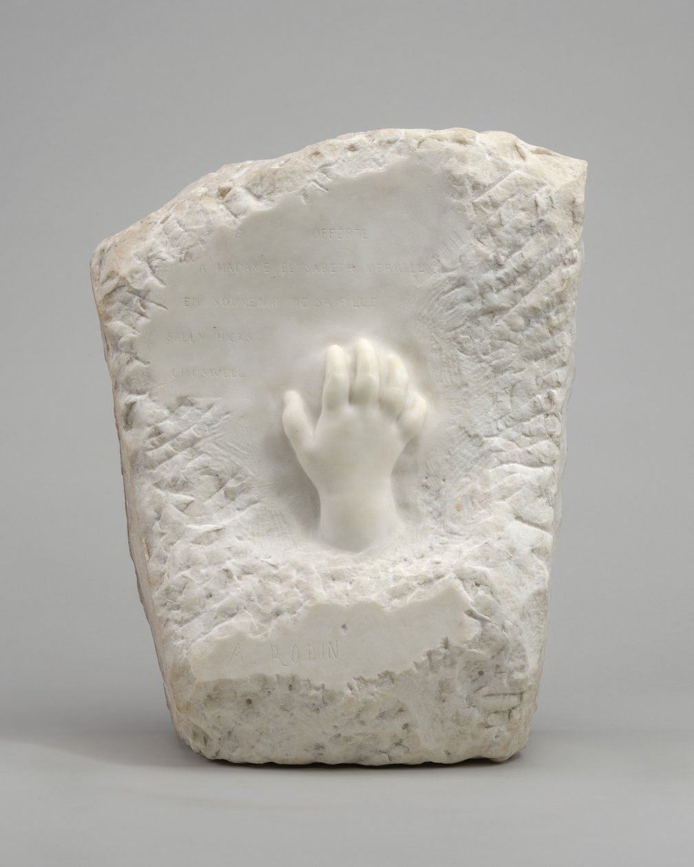 Gedenkrelief Hand eines Kindes, 1908 von Auguste Rodin
