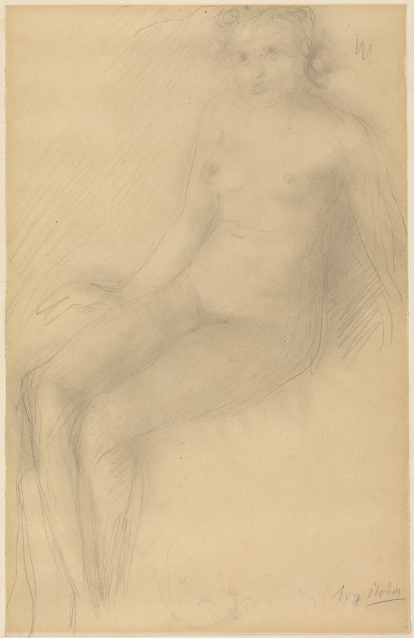 Sitzender weiblicher Akt von Auguste Rodin