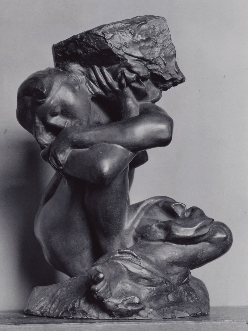 Die gefallene Karyatide, die ihren Stein trägt von Auguste Rodin