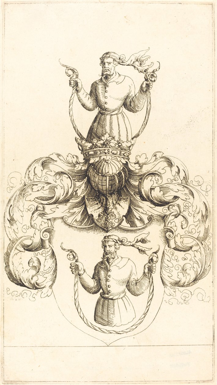 Wappen eines unbekannten Mannes von Augustin Hirschvogel