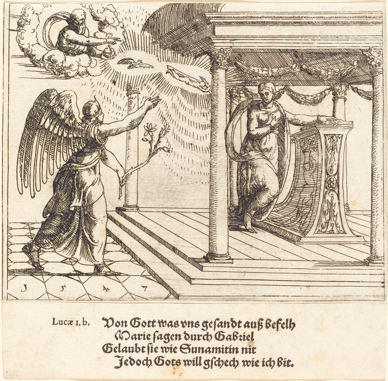 Die Verkündigung, 1547 von Augustin Hirschvogel