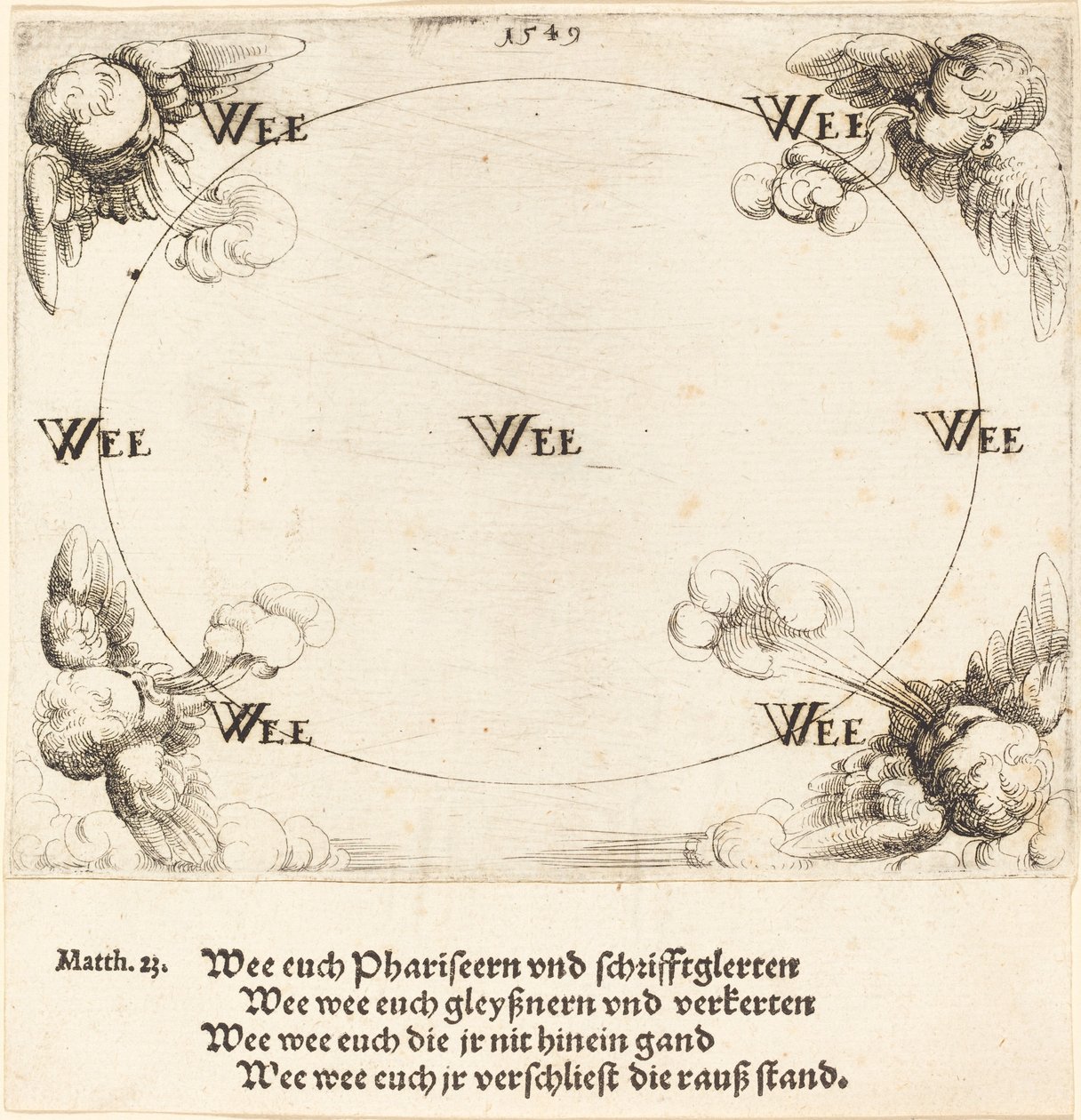 Wehe wird über Habgier ausgesprochen, 1549 von Augustin Hirschvogel