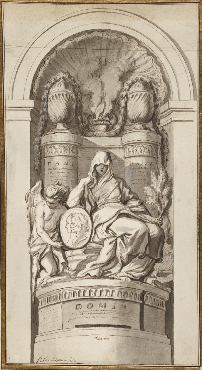 Studie für ein Grabdenkmal, 1750 von Augustin Pajou