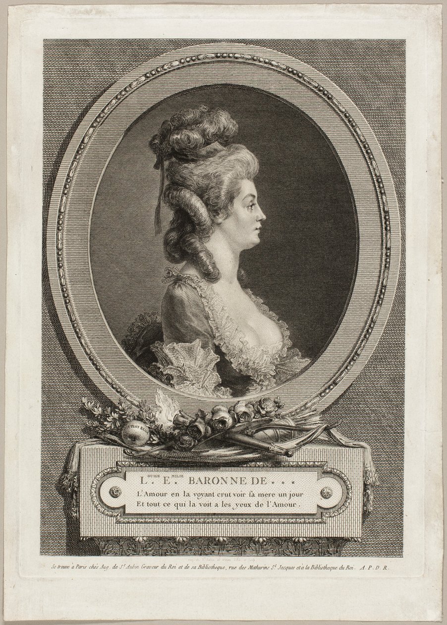 Louise Émilie, Baronin von *** von Augustin de Saint-Aubin