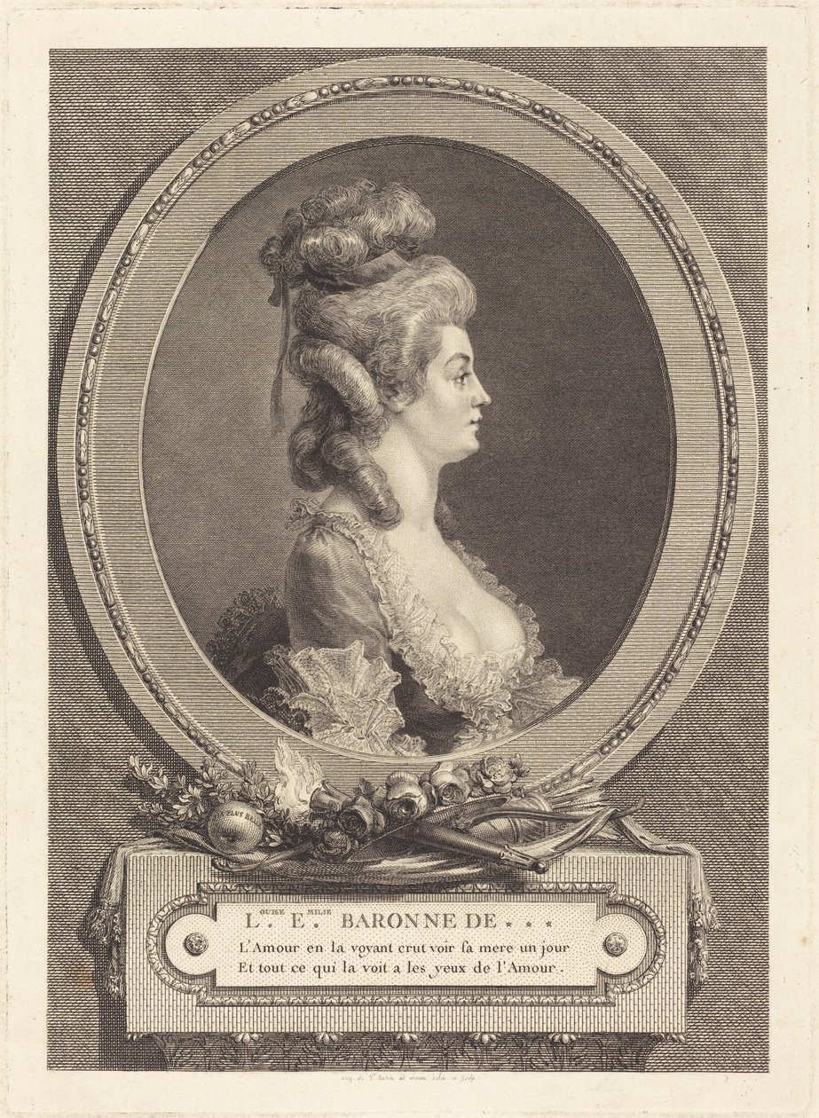 Louise Emilie Baronne de *** von Augustin de Saint-Aubin