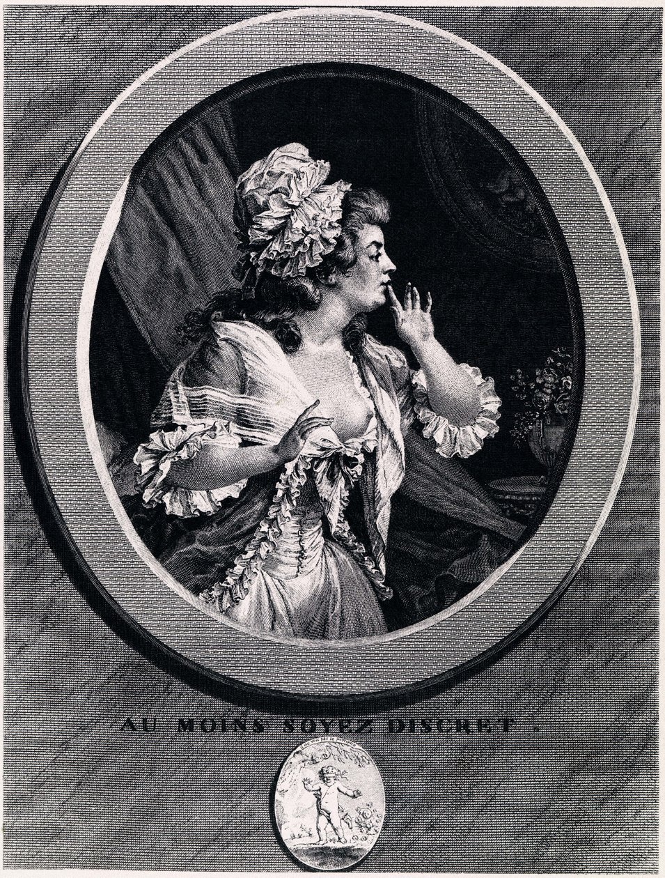 Seien Sie zumindest diskret!, 1789 von Augustin de Saint Aubin