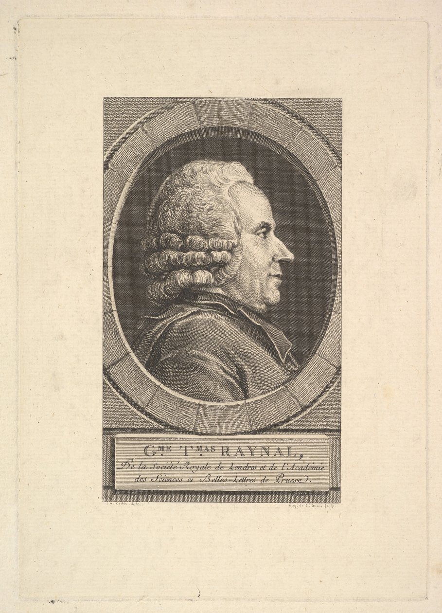 Porträt von Guillaume-Thomas Raynal, 1773 von Augustin de Saint-Aubin