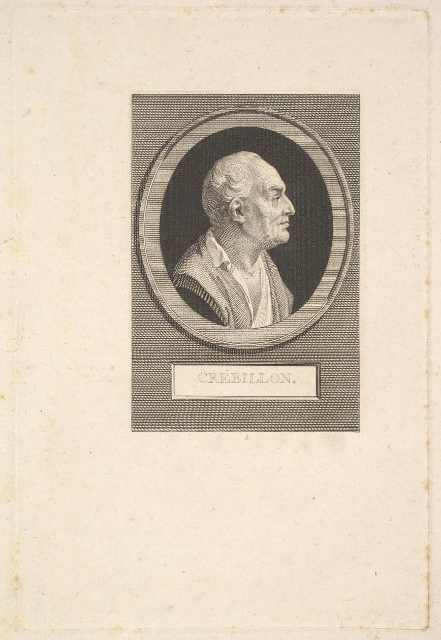Porträt von Prosper Jolyot de Crébillon, ca. 1802 von Augustin de Saint Aubin
