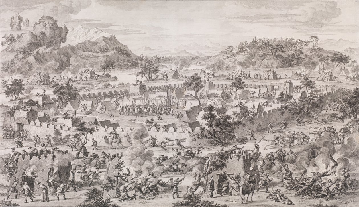 Die Schlacht von Tonguzluq, 1773 von Augustin de Saint Aubin