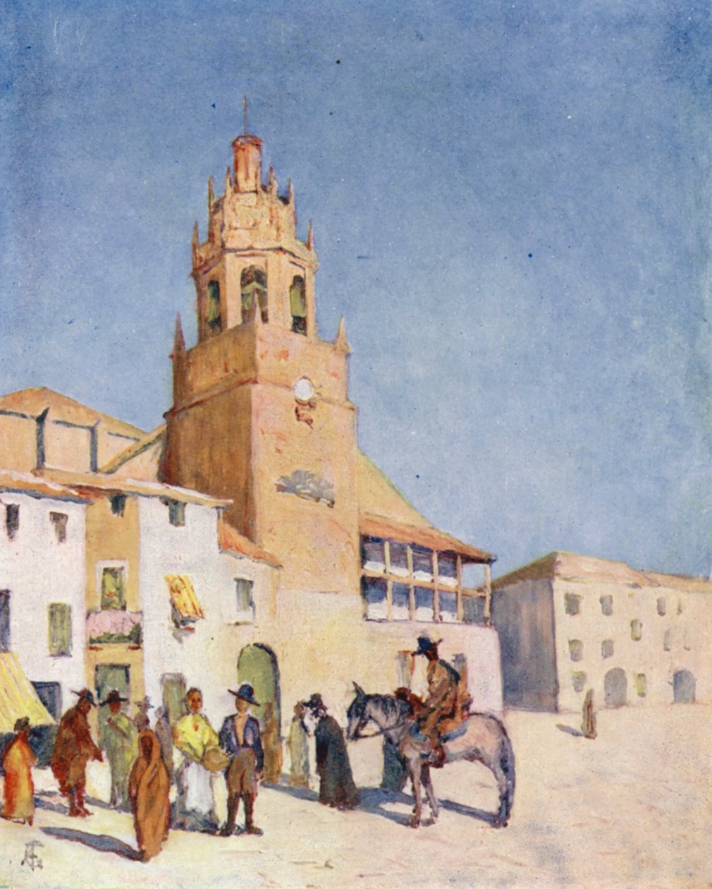 Ronda, Eine Szene auf der Piazza von Augustine Fitzgerald