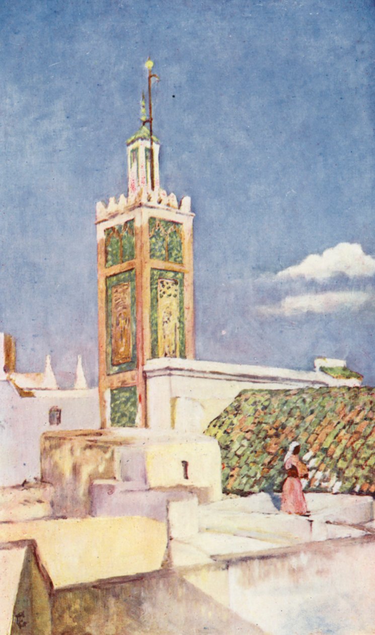Das Minarett der Großen Moschee von Tanger von Augustine Fitzgerald