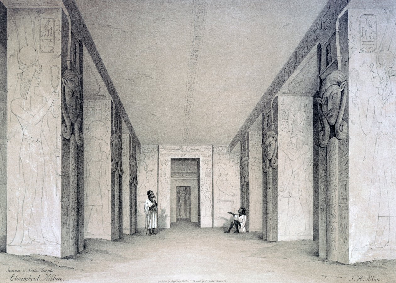 Innenraum des Nordtempels, Ebsamboul, Nubien, Ägypten, 19. Jahrhundert von Augustus Butler