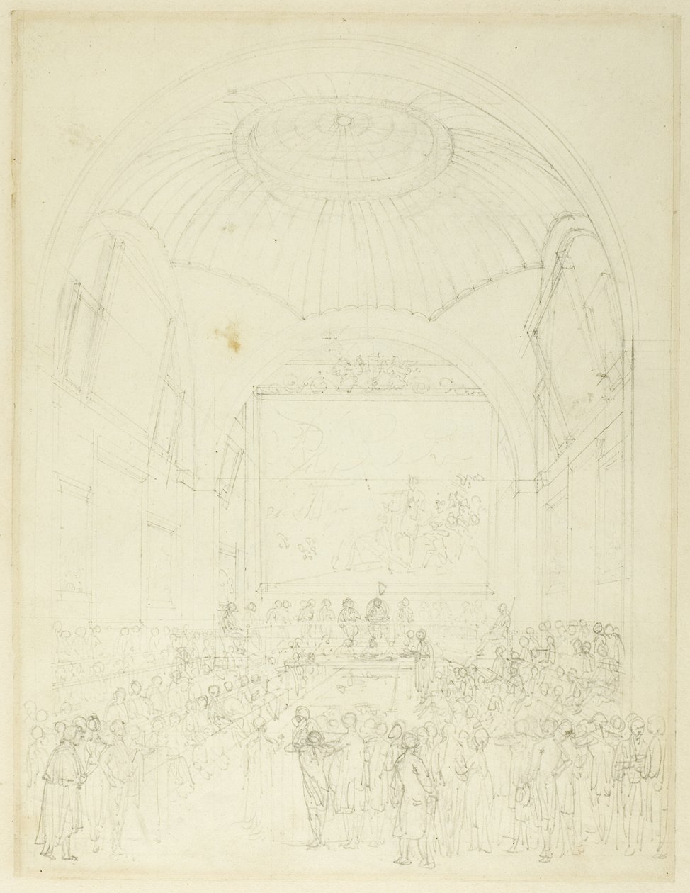 Studie für den Gemeinderatssaal, Guild Hall, aus Microcosm of London von Augustus Charles Pugin