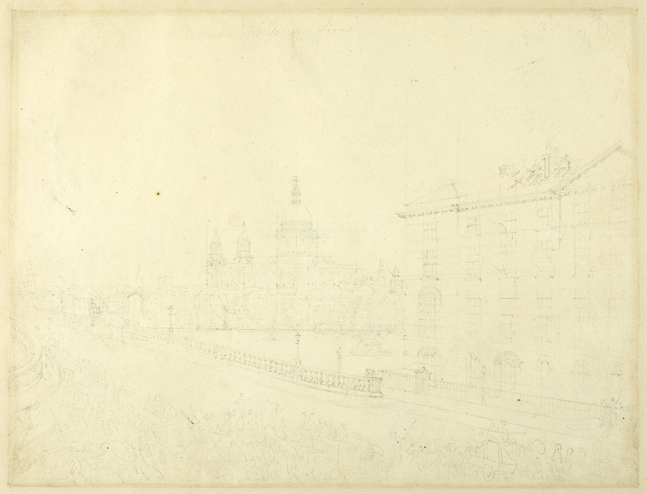 Studie für Feuer in London, aus Microcosm of London von Augustus Charles Pugin