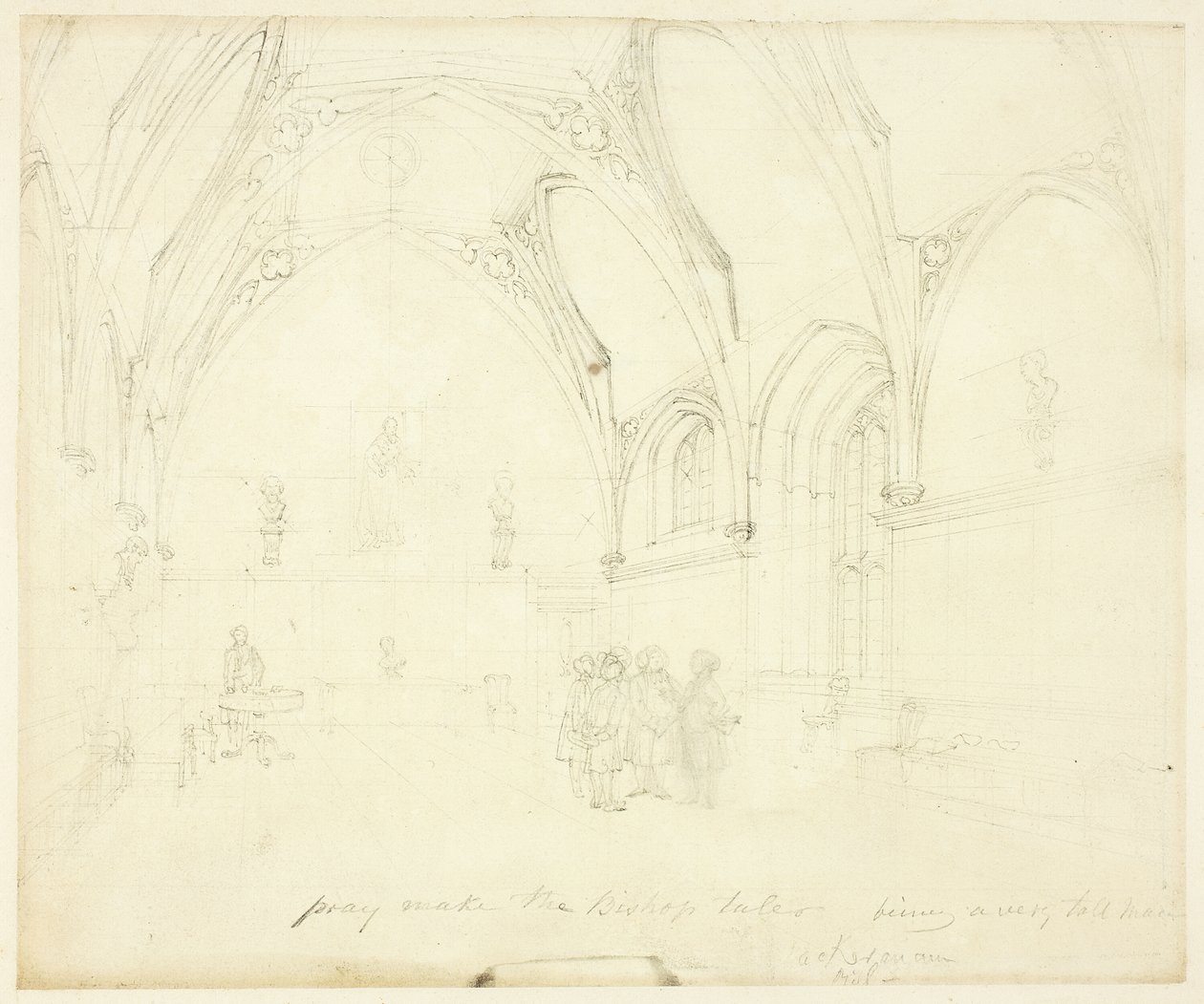 Studie für Lambeth Palace, aus Microcosm of London von Augustus Charles Pugin