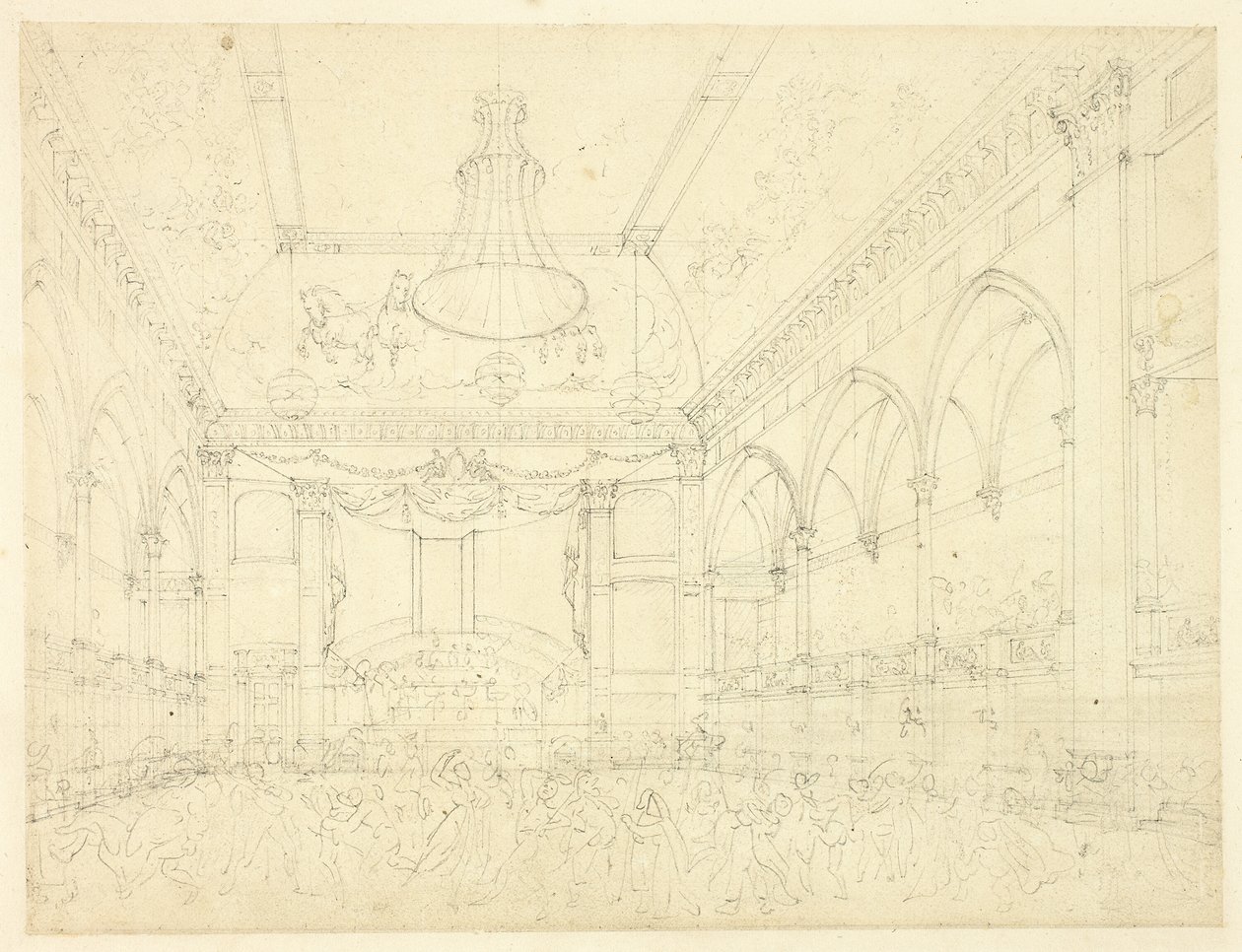Studie für Pantheon-Maskerade, aus Microcosm of London von Augustus Charles Pugin