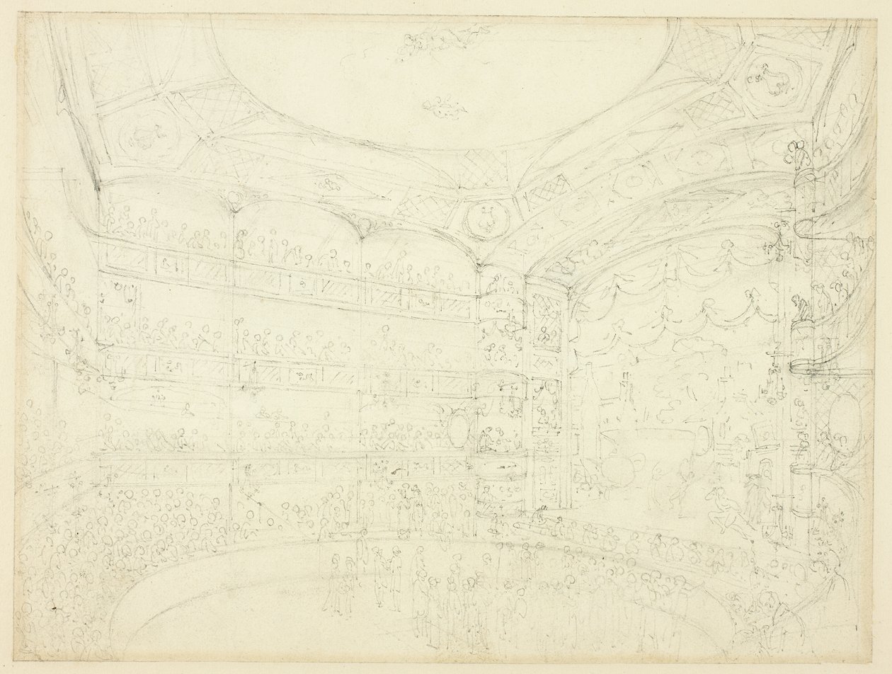 Studie für Royal Circus, aus Microcosm of London von Augustus Charles Pugin
