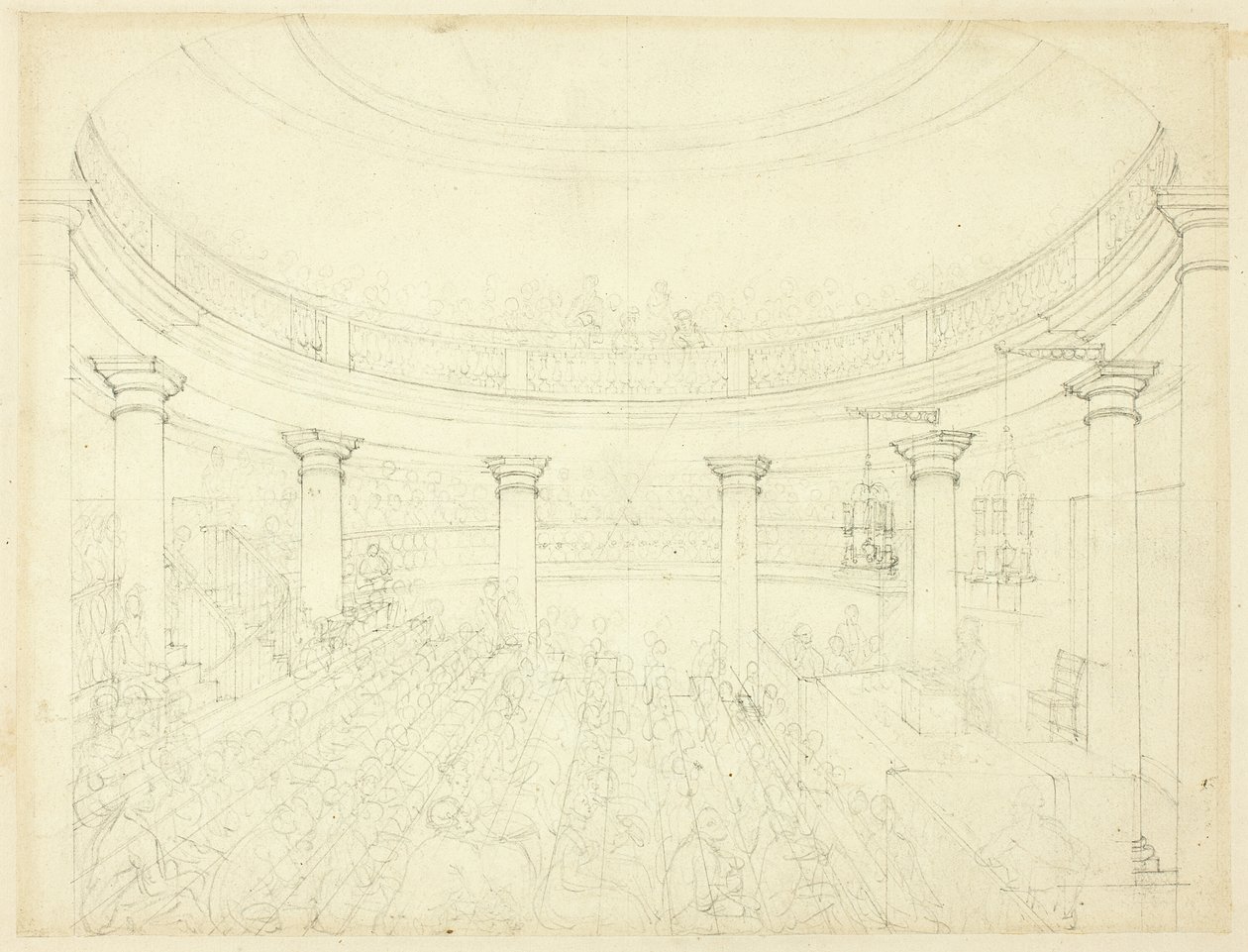 Studie für Surrey Institution, aus Microcosm of London von Augustus Charles Pugin