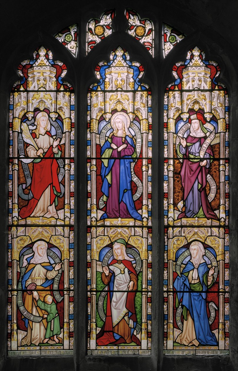 Ruth, die Jungfrau Maria, Sarah, Hannah, Dorcas und Anna von Augustus Welby Northmore Pugin
