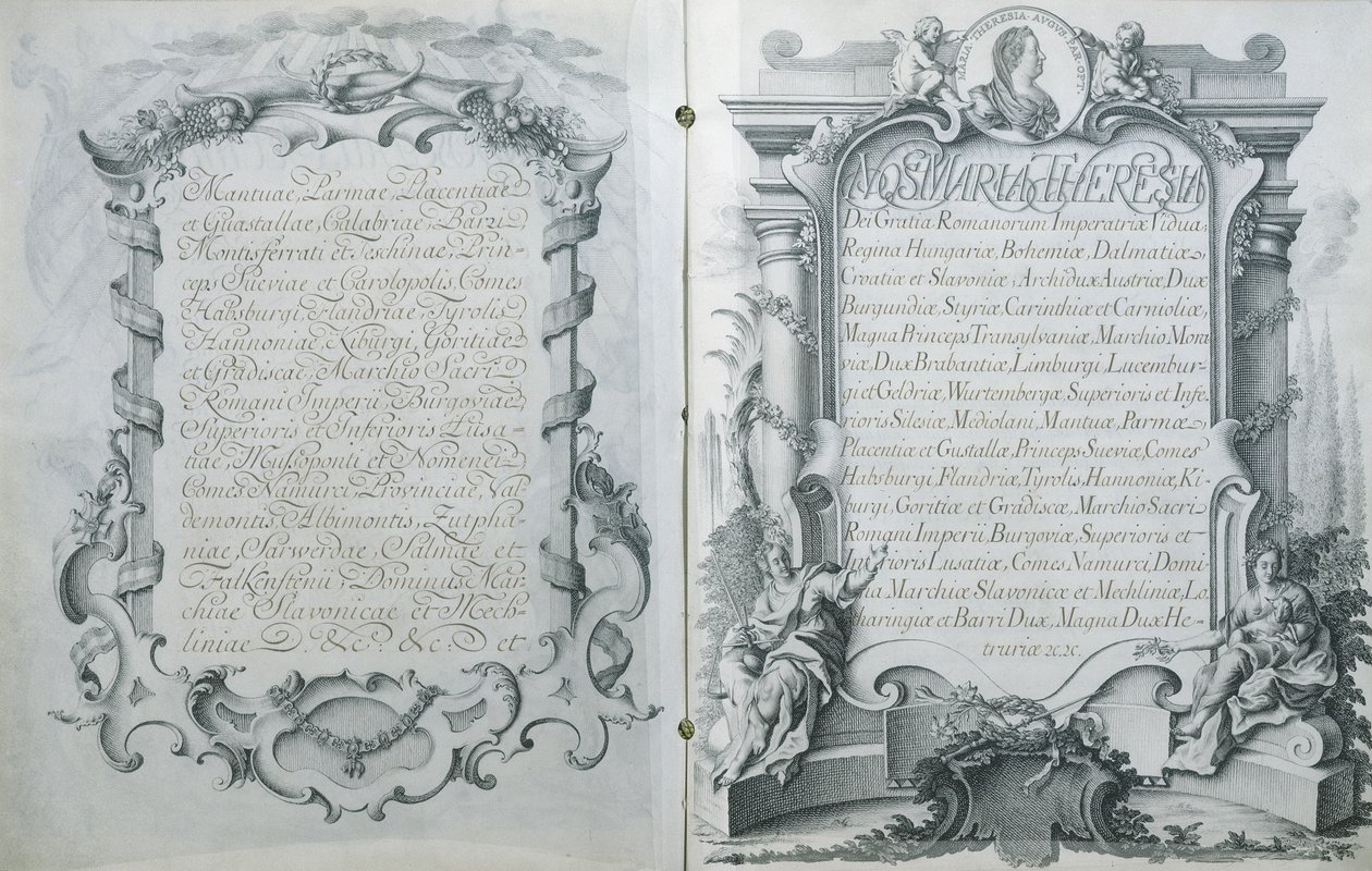 Österreichische Ratifizierung des Ehevertrags für Marie-Antoinette, Erzherzogin von Österreich, mit dem Dauphin Ludwig von Frankreich, 23. April 1770 von Austrian School