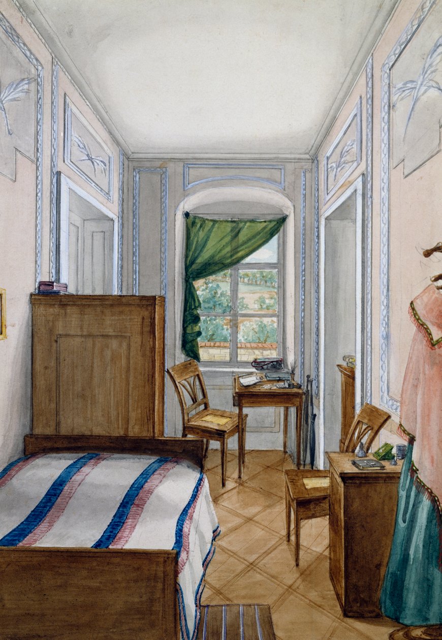 Biedermeier-Kleines Zimmer, Aquarell, Österreich von Austrian School