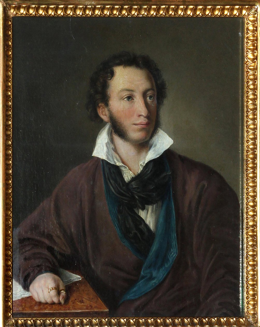 Porträt des Schriftstellers Alexander Puschkin (1799-1837) - Kopie nach W. Tropinin, von Avdotja Petrowna Jelagina (1789-1877) von Avdotya Petrovna Yelagina