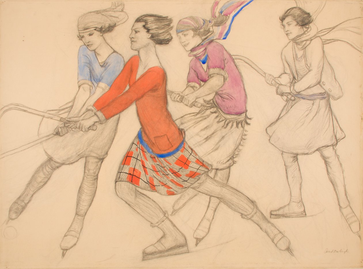 Hockey auf dem Eis von Averil Mary Burleigh