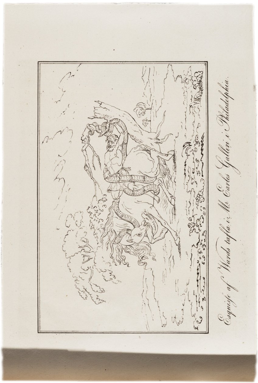 Skizze von Wards Gemälde in Mr. Earles Galerie, Philadelphia, aus einem Atlas der Vereinigten Staaten, 1824 von Axel Leonhard Klinckowström