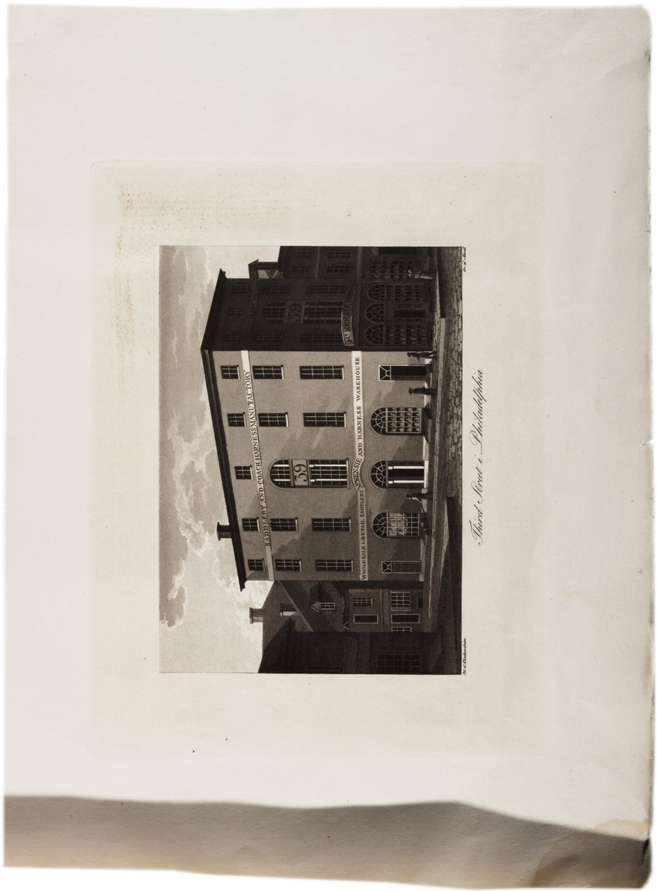 Third Street, Philadelphia, aus einem Atlas der Vereinigten Staaten, 1824 von Axel Leonhard Klinckowström