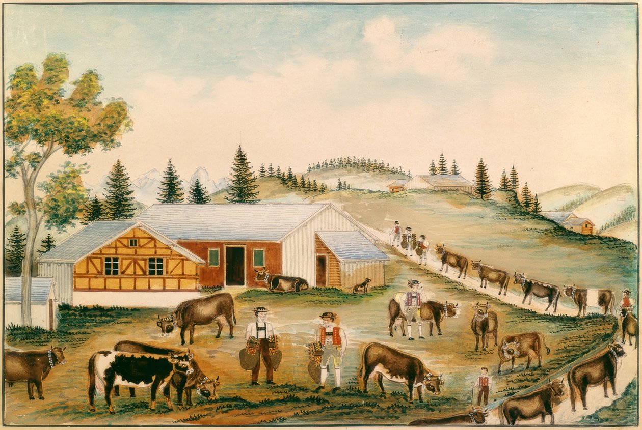 Viehtrieb zu den Alpenweiden von Babeli Giezendanner