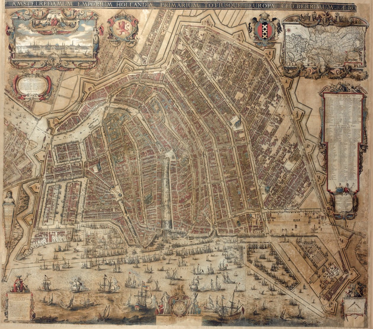 Karte von Amsterdam von Balthasar Florisz. van Berckenrode